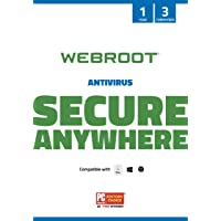 Webroot Antivirus Software 2022 | Protection against Computer Virus, Malware, Phishing and more | 3-Device | 1-Year…
