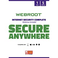 Webroot Internet Security Complete 2022 | Antivirus Software against Computer Virus, Malware, Phishing and more | 5…