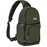 MOSISO Camera Sling Bag, DSLR/SLR/Mirrorless Camera Case Shockproof Photography Camera Backpack with Tripod Holder…