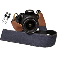 Blue Jeans Camera Strap Real Denim Belt for All DSLR Camera. Denim Style Universal SLR Strap, Neck Shoulder Camera Strap…