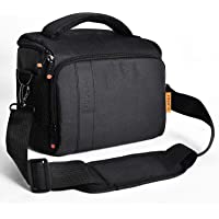 FOSOTO Waterproof (with Rain Cover) Shoulder Camera Case Bag Compatible for Nikon D5600 D750 D3300 Canon Rebel SL2 T7i…