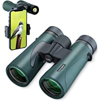 10x42 Professional HD Binoculars for Adults with Phone Adapter, High Powered Binoculars with BaK4 prisms, Super Bright…