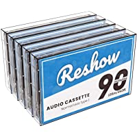 Reshow Audio Cassettes Low Noise High Output 90 min Time Blank Cassettes Tapes, Great for Everyday Recording (Pack of 5)