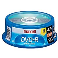 Maxell 638006 DVD-R 4.7 Gb Spindle with 2 Hour Recording Time and Superior Recording Layer Technology with 100 Year…