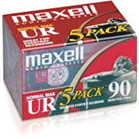 Maxell 108562 Brick PacksMaxell 108562 Low Noise Surface 90 min Recording Time Audio Cassettes, Great for Everyday…