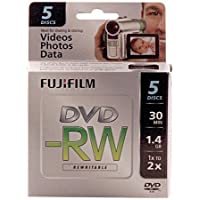 Fujifilm 25302425 1.4GB Mini DVD-RW for Camcorder (5pk)