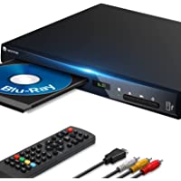 WONNIE Blu-Ray DVD Player for TV, HD 1080P Players with HDMI/AV/Coaxial/USB Ports, Supports All DVDs and Region A/1 Blue…