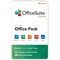 OfficeSuite Personal Compatible with Microsoft® Office Word® Excel® & PowerPoint® and Adobe® PDF - 1 Year License for 1…