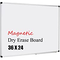 XBoard Magnetic 36x24-Inch Dry Erase Aluminum Framed Whiteboard with Detachable Marker Tray