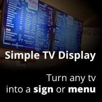 Simple TV Display (No Sleep Webpage TV)