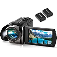 Video Camera Camcorder kimire Digital Camera Recorder Full HD 1080P 15FPS 24MP 3.0 Inch 270 Degree Rotation LCD 16X…