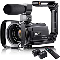 4K Video Camera Camcorder with Microphone, VAFOTON 48MP Vlogging Camera for YouTube 16X Zoom 3.0" Touch Screen IR Night…