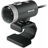 Microsoft LifeCam Cinema Webcam for Business - Black with built-in noise cancelling Microphone, Light Correction, USB…