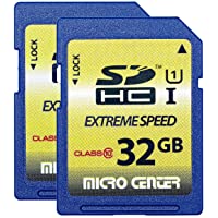 32GB Class 10 SDHC Flash Memory Card SD Card by Micro Center (2 Pack)