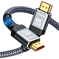 8K HDMI Cable 48Gbps 6.6FT/2M, Highwings Ultra High Speed HDMI Braided Cord-4K@120Hz 8K@60Hz, DTS:X, HDCP 2.2 & 2.3, HDR…