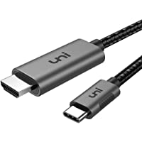 USB C to HDMI Cable for Home Office 6ft (4K@60Hz), uni USB Type C to HDMI Cable, Thunderbolt 3 Compatible with MacBook…