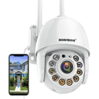 Security Camera Outdoor, Wireless WiFi IP Camera Home Security System 360° View,Motion Detection, auto Tracking,Two Way…