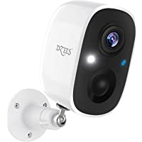 Dzees Wireless Outdoor Security Camera with Spotlight & Siren, 1080P Battery Powered WiFi Cameras for Home Security…