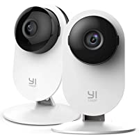 YI 2pc Security Home Camera Baby Monitor, 1080p WiFi Smart Indoor Nanny IP Cam with Night Vision, 2-Way Audio, Motion…