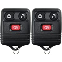 2 Replacement Keyless Entry Remote Control Key Fob Clicker Transmitter 3 Button - Black