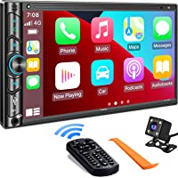 Double Din Car Stereo Compatible with Voice Control Apple Carplay - 7 Inch HD LCD Touchscreen Monitor, Bluetooth…