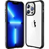 Mkeke Compatible with iPhone 13 Pro Case Black, Not Yellowing Shockproof 13 Pro Phone Black Case with Protective Bumper…