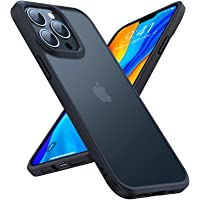 TORRAS Shockproof Compatible for iPhone 13 Pro Case, [Military-Grade Drop Tested] Translucent Matte Hard PC Back with…