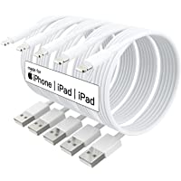 5 Pack (Apple MFi Certified) iPhone Charger 10 ft,Long Lightning Cable 10 Foot,High Fast 10 Feet Apple Charging Cables…