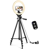 10'' Ring Light with 50'' Extendable Tripod Stand, Sensyne LED Circle Lights with Phone Holder for Live Stream/Makeup…