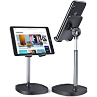 LISEN Cell Phone Stand, Angle Height Adjustable Phone Stand for Desk, Thick Case Friendly Phone Holder Stand, Taller…