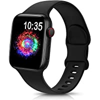 TreasureMax Sport Band Compatible with Apple Watch Bands 38mm 40mm 41mm 42mm 44mm 45mm, Soft Silicone Strap Compatible…