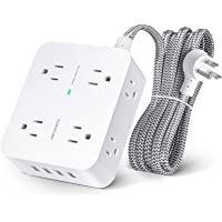 Surge Protector Power Strip - 8 Widely Outlets with 4 USB Charging Ports, 3 Side Outlet Extender with 5Ft Braided…