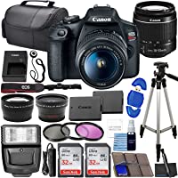 Canon EOS Rebel T7 DSLR Camera Bundle with Canon EF-S 18-55mm f/3.5-5.6 is II Lens + 2X 32GB Memory Cards + Filters…