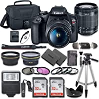 Canon EOS Rebel T7 DSLR Camera Bundle with Canon EF-S 18-55mm f/3.5-5.6 is II Lens + 2pc SanDisk 32GB Memory Cards…
