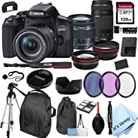 Canon EOS 850D (Rebel T8i)DSLR Camera with 18-55mm f/4-5.6 IS STM Zoom Lens + 75-300mm F/4-5.6 III Lens + 128GB Card…