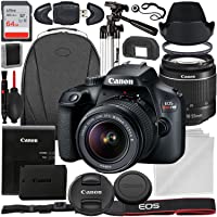 Canon EOS Rebel T100/4000D DSLR Camera with 18-55mm f/3.5-5.6 Zoom Lens and Advanced Accessory Bundle: Bundle Includes…