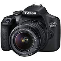 Canon EOS 2000D (Rebel T7) DSLR Camera w/Canon EF-S 18-55mm F/3.5-5.6 Zoom Lens + Case + 32GB Memory Card + TopKnotch…