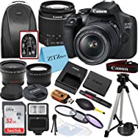Canon EOS 2000D / Rebel T7 DSLR Camera with EF-S 18-55mm Zoom Lens + SanDisk 32GB Memory Card + Tripod + Case…