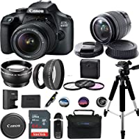 Deal-Expo Canon EOS 4000D Digital Camera with EF-S 18-55MM F3.5-5.6 III Lens + Advanced Accessories Bundle…