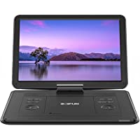 17.5" Portable DVD Player with 15.6" Large HD Screen, 6 Hours Rechargeable Battery, Support USB/SD Card/Sync TV and…