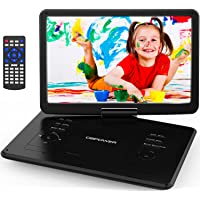 DBPOWER 17.9" Portable DVD Player with 15.6" Large HD Swivel Screen, 6 Hour Rechargeable Battery, Support USB/SD and…