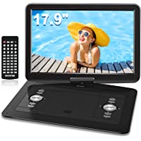 WONNIE 17.9’’ Large Portable DVD/CD Player with 6 Hrs 5000mAH Rechargeable Battery, 15.4‘’ Swivel Screen，1366x768 HD LCD…