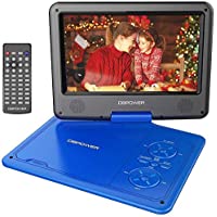 DBPOWER 11.5" Portable DVD Player, 5-Hour Built-in Rechargeable Battery, with 9" Swivel Screen, Support CD/DVD/SD Card…