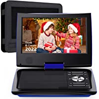 SUNPIN 11" Portable DVD Player for Car and Kids with 9.5 inch HD Swivel Screen, 5 Hour Rechargeable Battery, Dual…