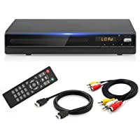 DVD Player for TV with HDMI/ AV Output, USB Input, Remote Control, All Region Free DVD CD Disc Player, HD 1080P…