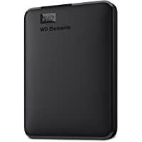 WD 5TB Elements Portable External Hard Drive HDD, USB 3.0, Compatible with PC, Mac, PS4 & Xbox - WDBU6Y0050BBK-WESN