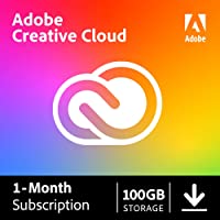 Adobe Creative Cloud | Entire Collection of Adobe Creative Tools Plus 100GB Storage | 1-Month Subscription with Auto…