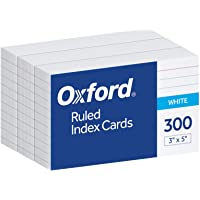 Oxford Ruled Index Cards, 3" x 5", White, 300 pack (10022)