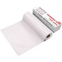 YRYM HT Clear Vinyl Transfer Paper Tape Roll-12 x 50 FT w/Alignment Grid Application Tape for Silhouette Cameo, Cricut…