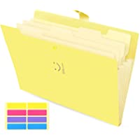SKYDUE Letter A4 Paper Expanding File Folder Pockets Accordion Document Organizer (Banana)